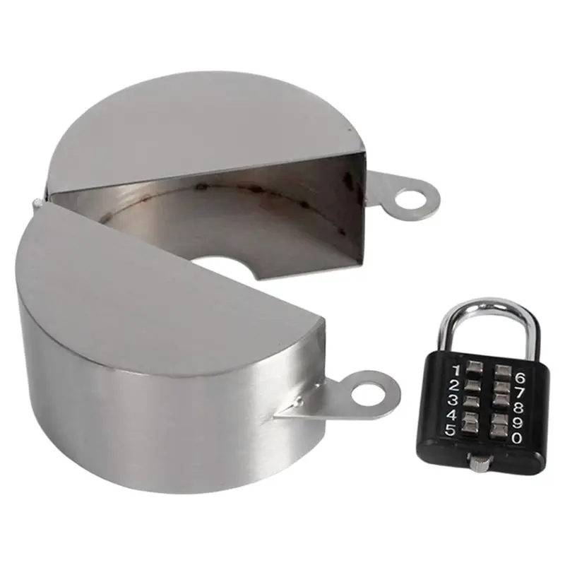 B23B Garden Faucet Security Lock Versatile Stainless Steel Construction For Outdoor Faucet Protection