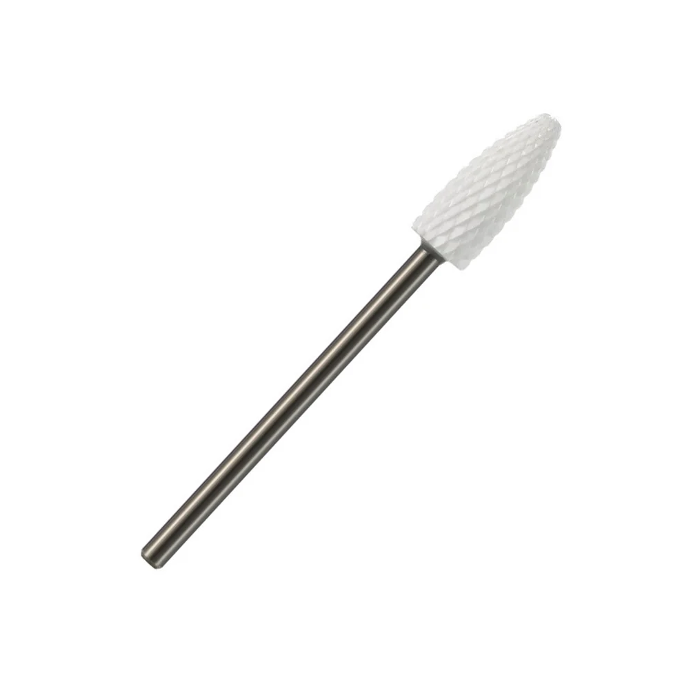 Ceramic Flame Bit Medium Electric Nail Drill Bit 3/32'' for Nail Machine Nail Salon Tool Carbide nail drill