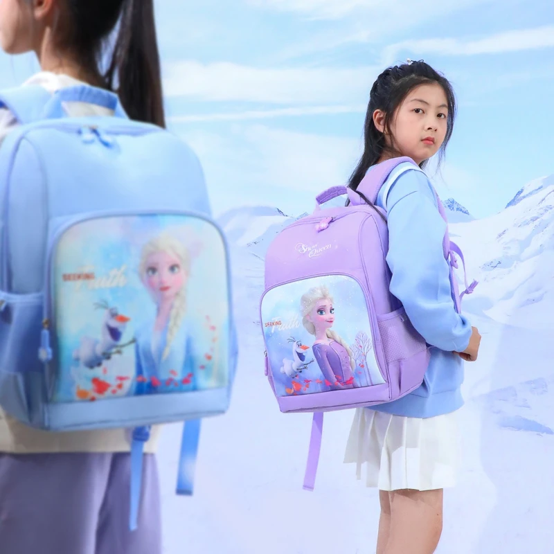 

Frozen Kids Waterproof Backpack, Lightweight School Bag for Girls Grades 1-3