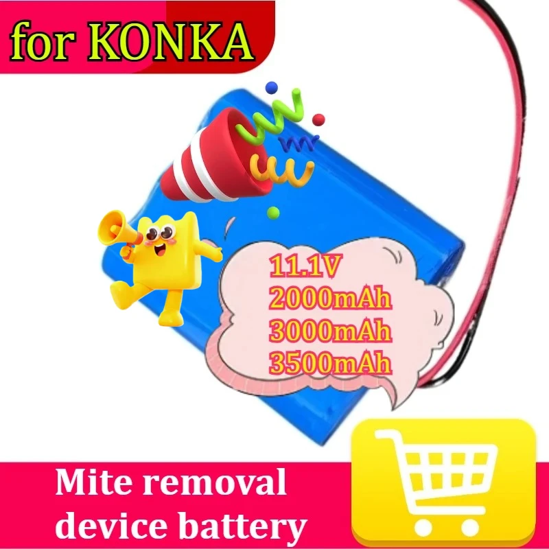 

Аккумулятор 11.1V 2000/3000/3500 мАч для пылесоса KONKA Chigo KCMY-2901-T, внутренняя сменная батарея, высокоемкий аккумулятор повышенной мощности