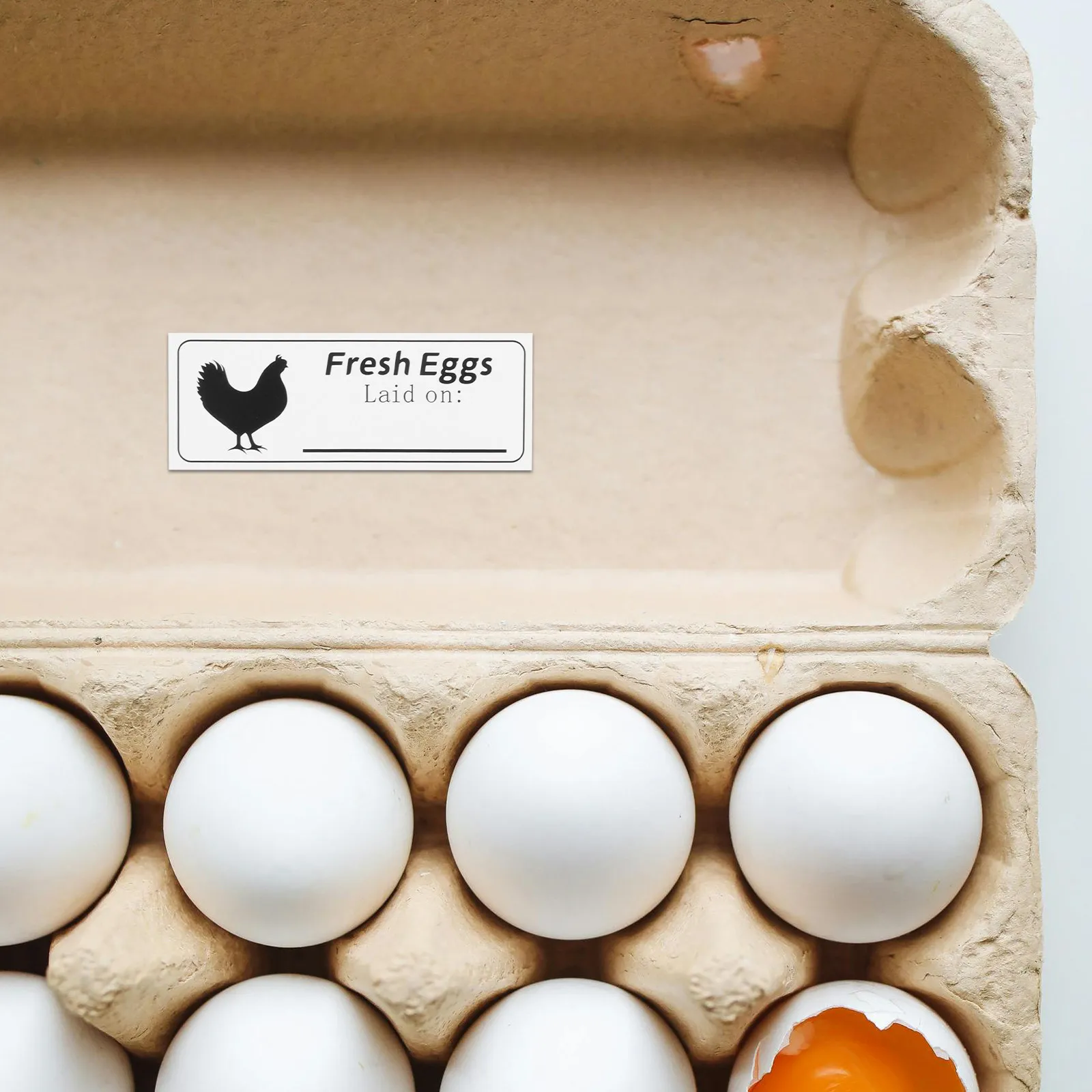 

20 Sheets Egg Carton Labels Date Stickers for Fresh Eggs Farm Chicken Egg Containers Produce Date Tracking Food Safety Label