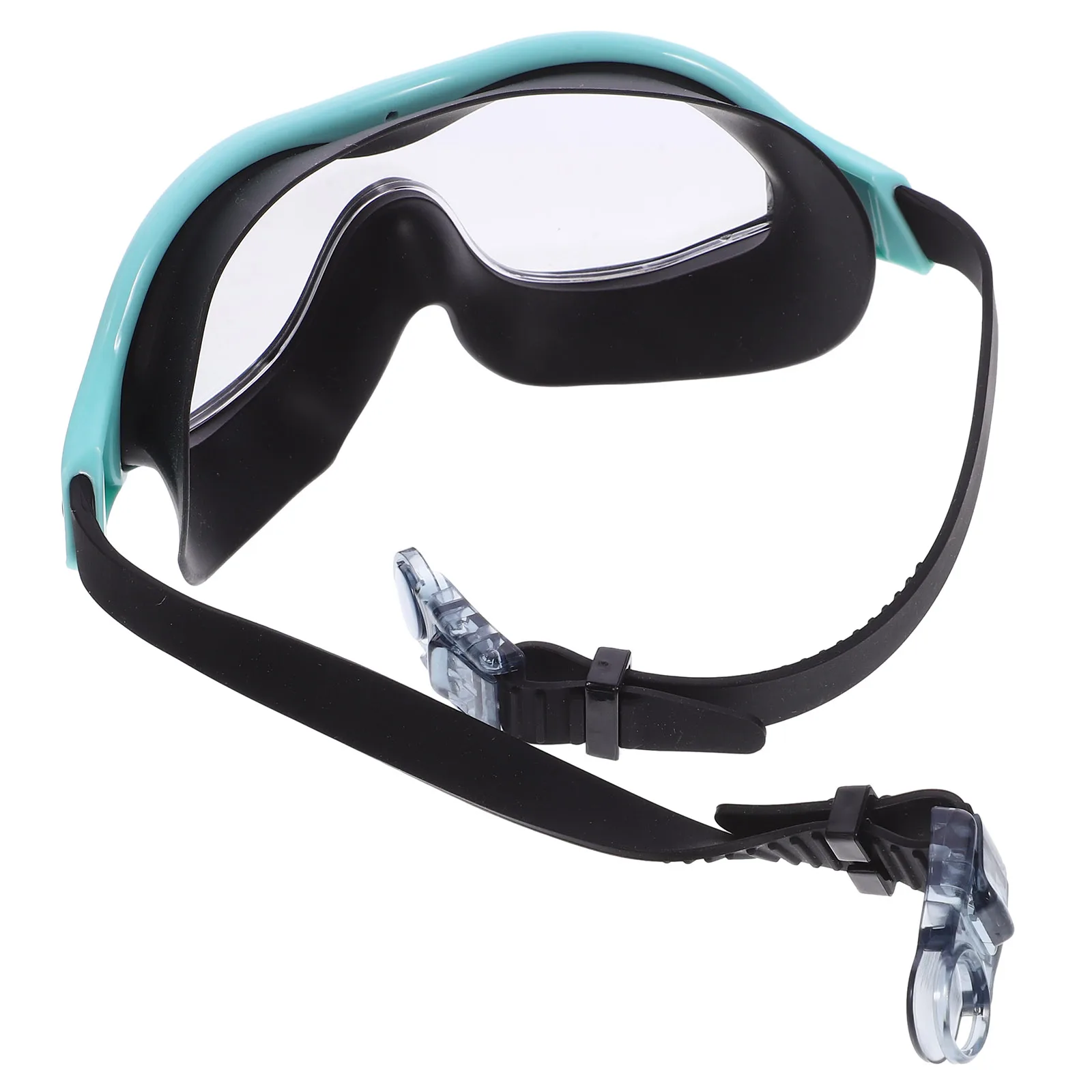 

Waterproof Swim Goggles Large Frame Glasses for Men Women Adjustable Straps Soft Gasket Blue Black Swim Glasses Anti Fog