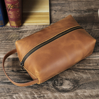 Genuine Leather Portable Cable Digital Storage Bag USB Gadget Wires Charger Power Battery Organizer Cosmetic Case Earphone Pouch