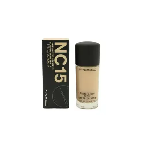 

MAC Studio Fix Fluid SPF 15 Foundation, NC15, 30ml. Original Lipstick for Women, Sephora Stuff Makeup Cosmetics.