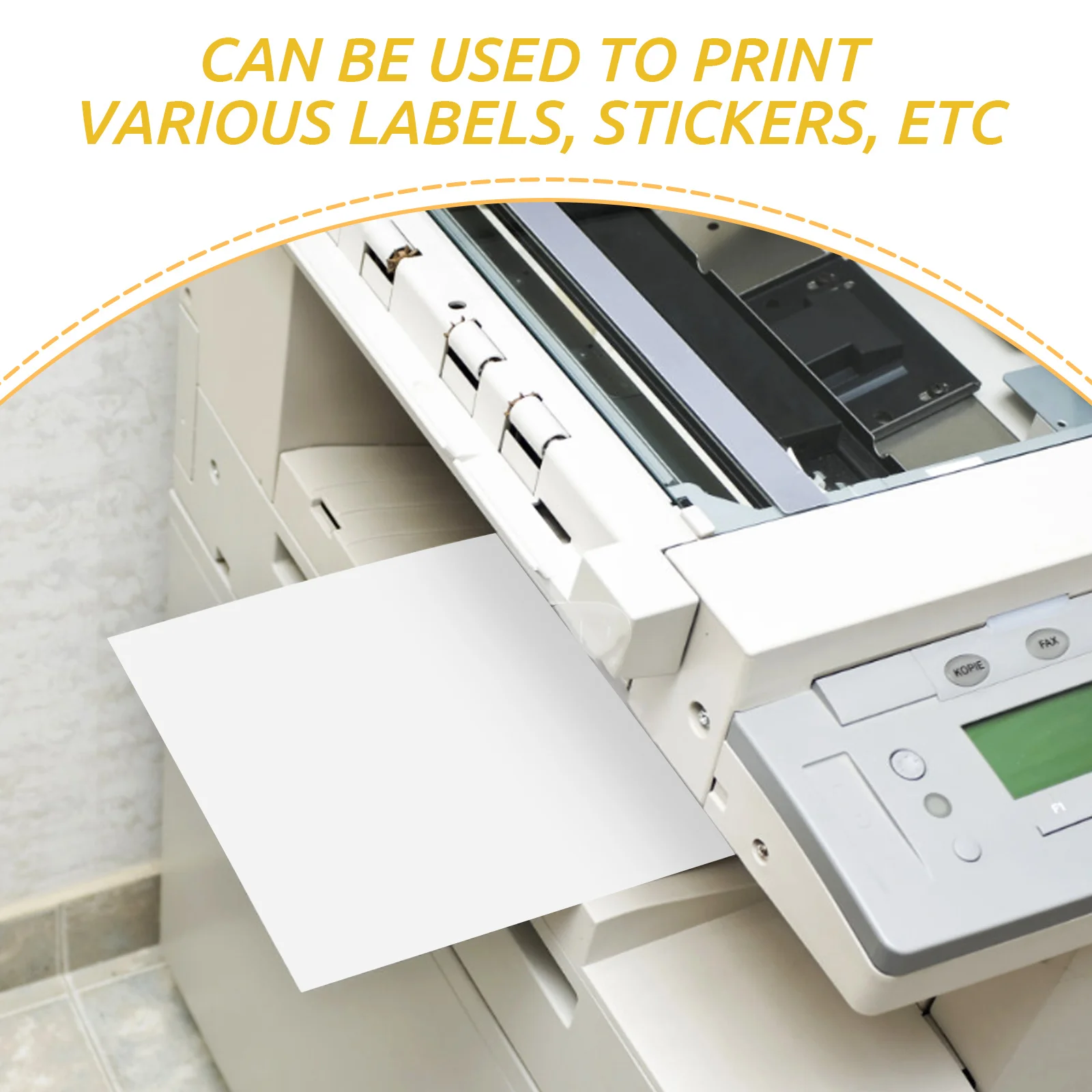 ورق ملصقات لاصق مقاوم للماء مقاس A4 مكون من 20 ورقة من ورق الطابعة الملصقات لمختلف الطابعات والمشروعات اليدوية #5