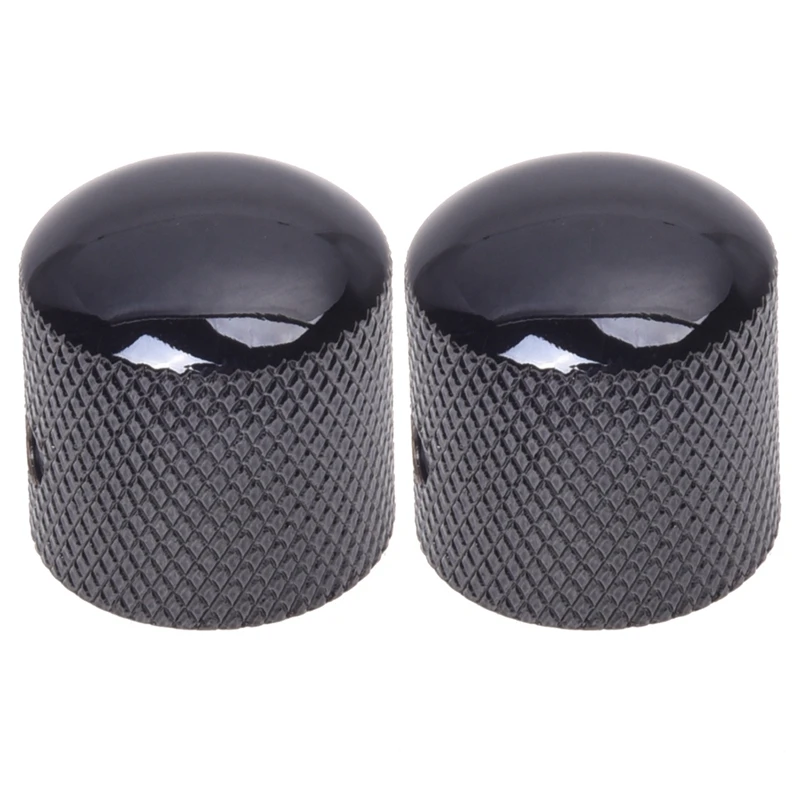 2X Black Electric Guitar Volume Tone Control Knob