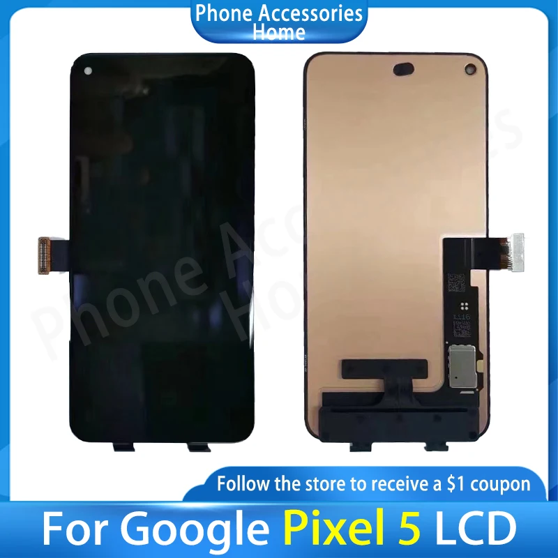 

Original 6.0" For Google Pixel 5 GD1YQ GTT9Q LCD Display Touch Screen Digitizer Assembly With Frame Replacement