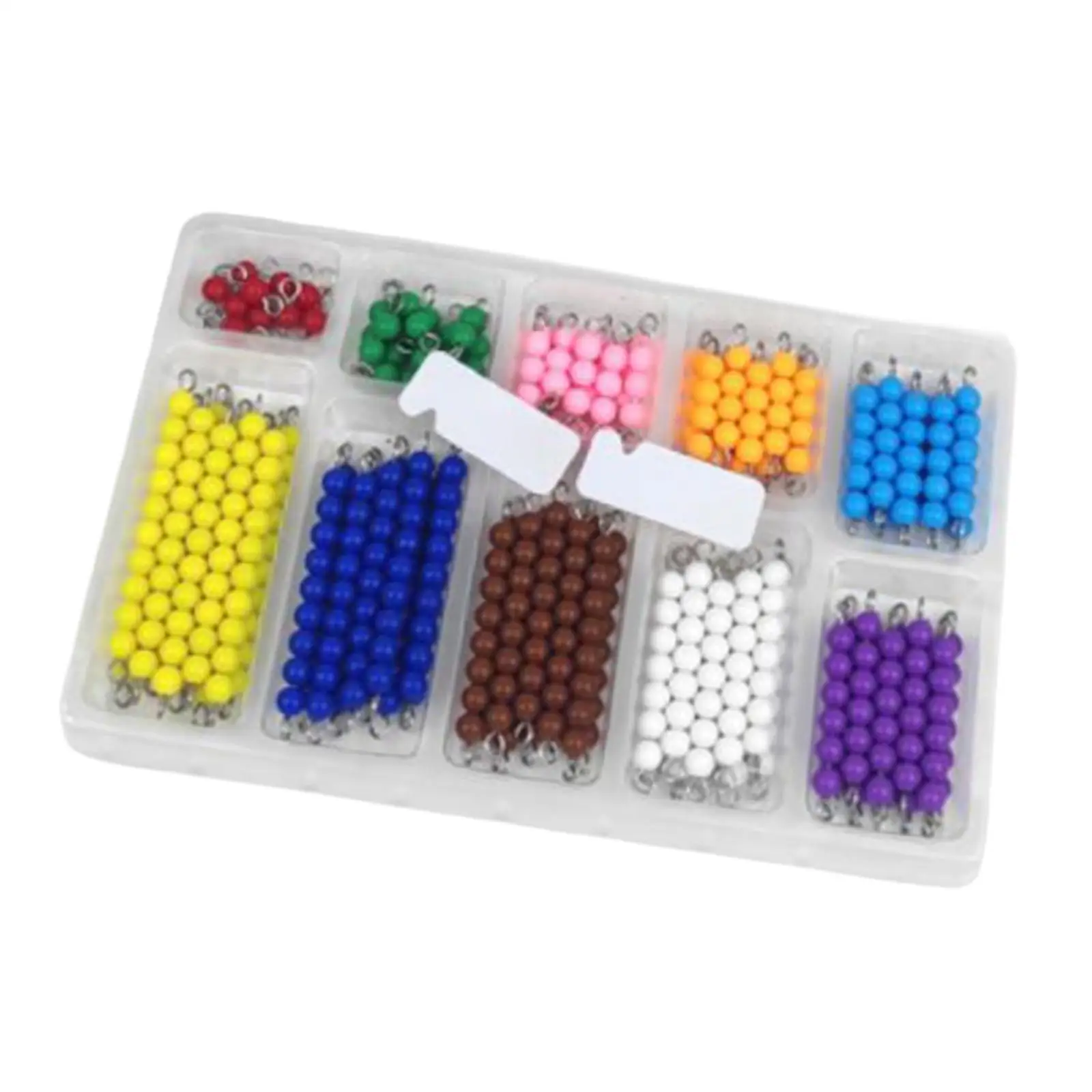 Montessori Checker Board Beads Mathematics Teaching Aid Number Counting Preschool Learning Toy for Boys Girls Children Kids