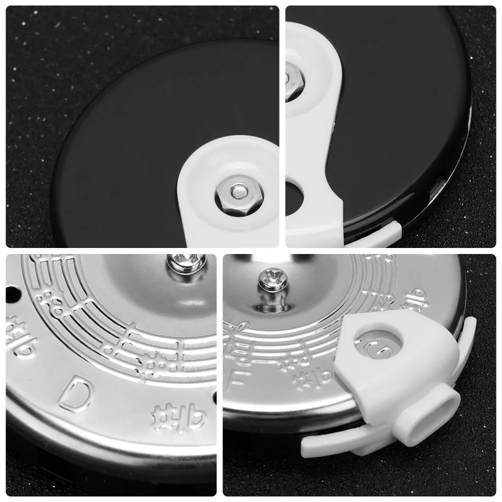 

2pcs Guitar Tuner 13 Tone Violin Bass Round Musical Instrument Pitch Pipe Tuning Device Carrying Box