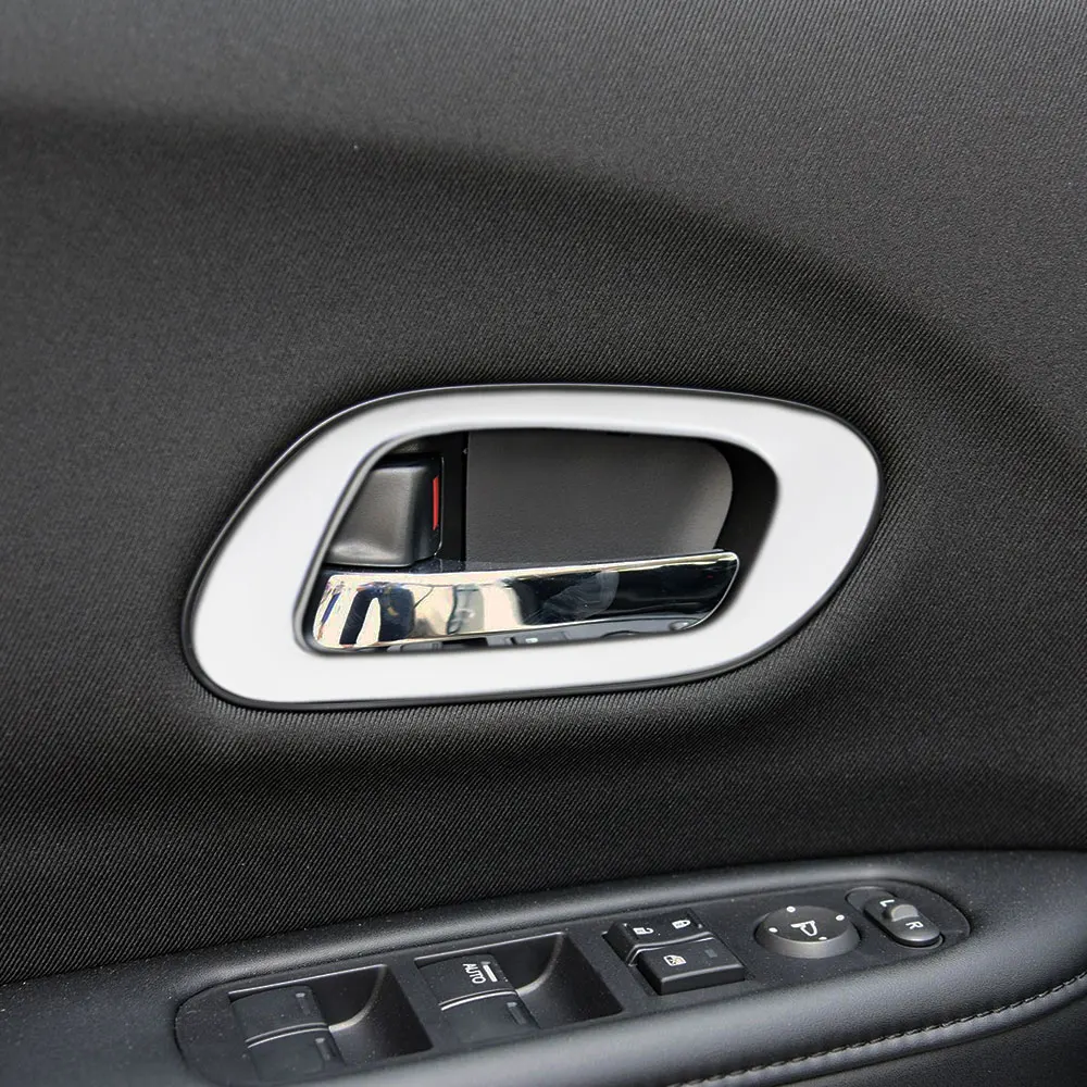 Car Internal Chrome 4pcs/set Door Handle Frame Sticker for Honda HRV HR-V Vezel 2013 2014 2015 2016 2017 2018 Accessories