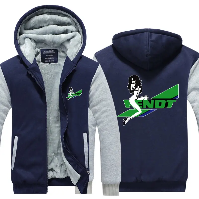 Casacos engrossados com logotipo FENDT masculino, Hoodies masculinos, moletons com zíper, casacos de treino, estampa inverno, 2023