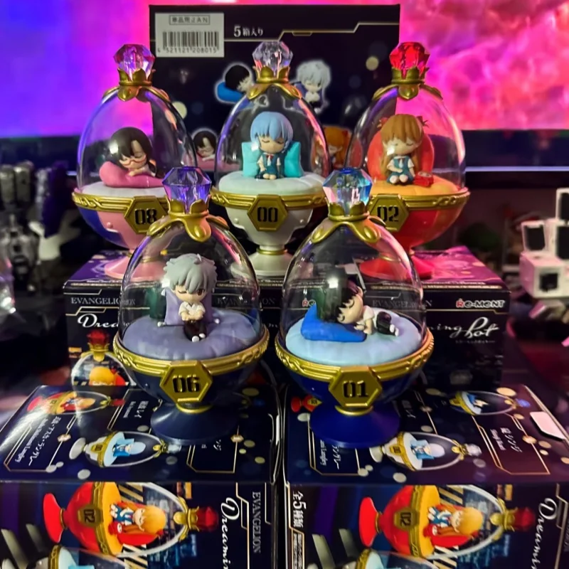 بقعة حقيقية إعادة مينت Evangelion كرة النوم سلسلة صندوق أعمى إيفا أنيمي لطيف سطح المكتب تزيين مُثبت الاطفال هدية