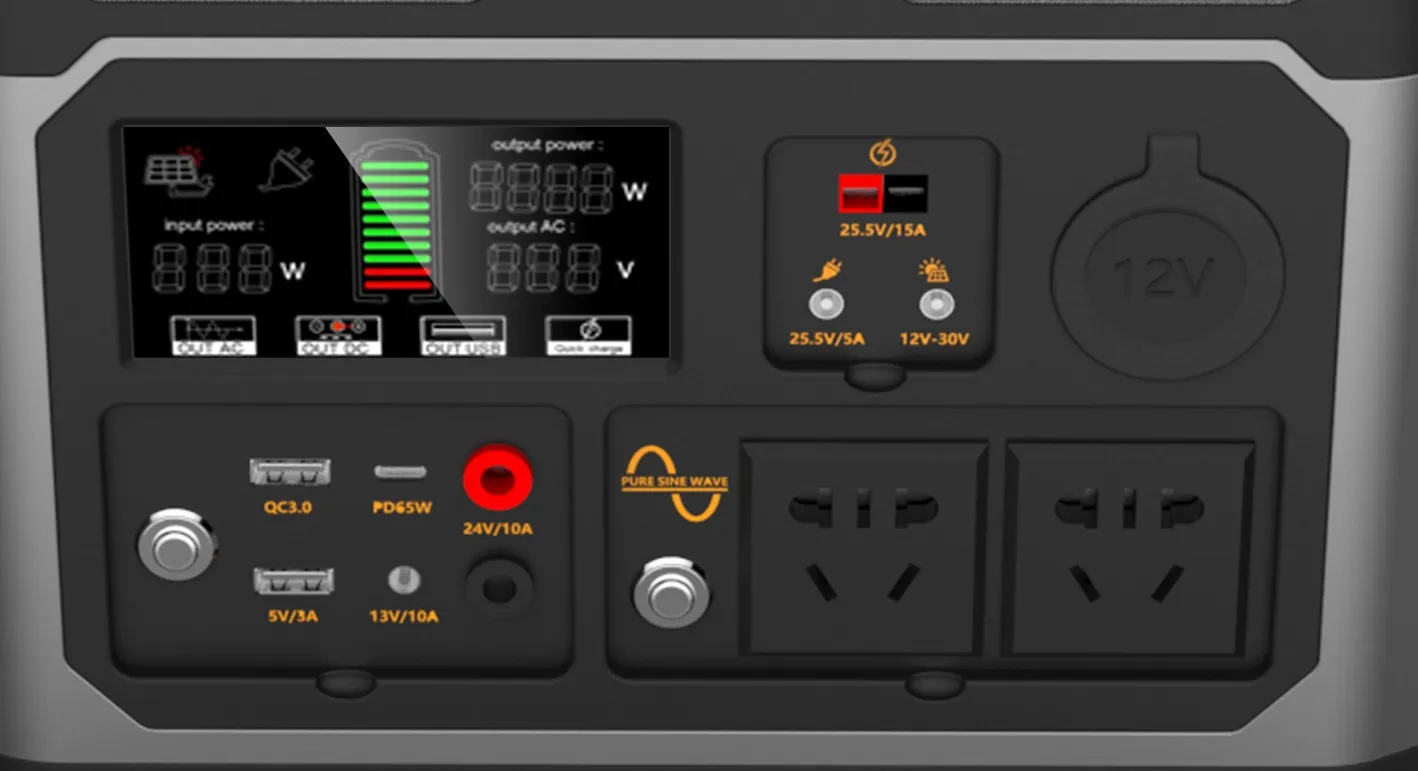 Portable Solar Power Generator 110V 220V Battery Power Station Lithium For Family Use