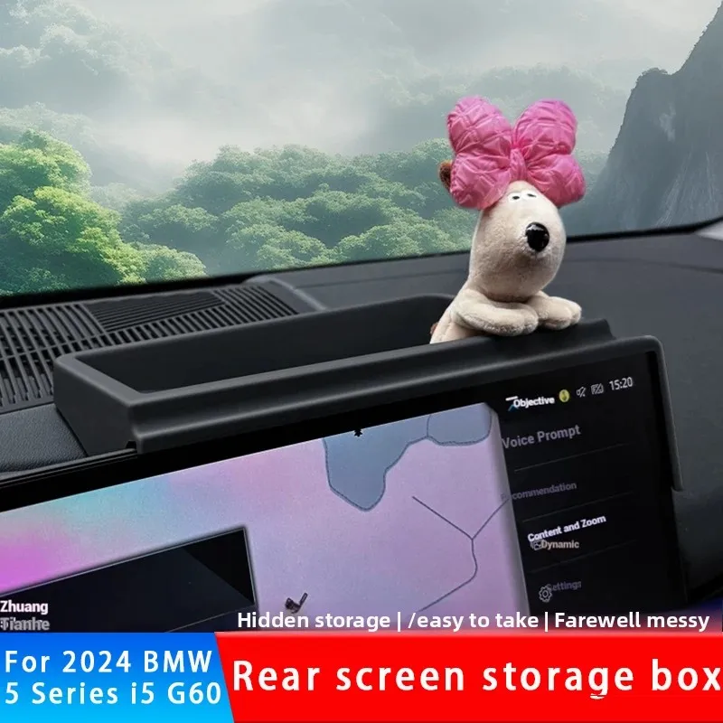 

For BMW 5 Series i5 G60 Center Console Rear Dash Tray Storage Box Car Center Console Armrest Storage Box Interior Accessories