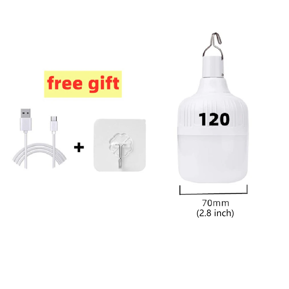 Draagbare Outdoor BBQ Camping Lights USB Oplaadbare lamp LED Noodlamp Haak High Power Tenten Lantaarn Nachtlampjes Lamp