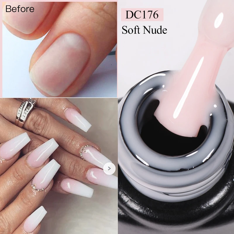 Mtssii 7ml Quick Extension Gel Milky White Nude Pink Construct Hard Gel Semi Permanent UV LED Gel Quick Building Nail Art