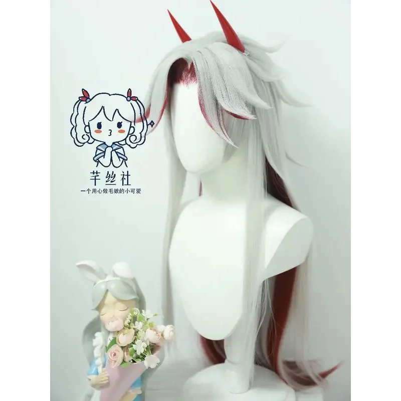 스타일 가발 Arataki Itto 고품질 게임 임팩트 맞춤형 가발 내열성 합성 머리 애니메이션 가발 빨간색 액세서리 없음