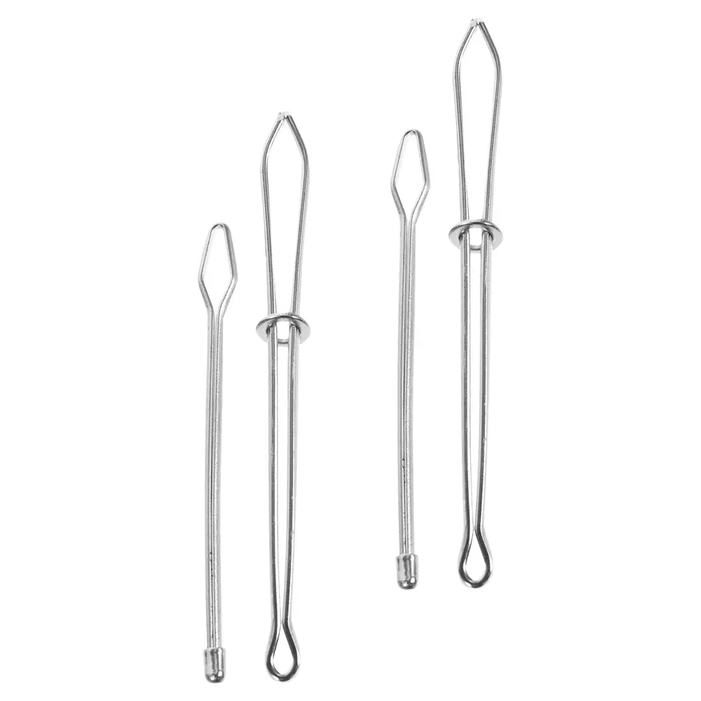 

4 pcs Belt Threader Drawstring Tool Needle Threaders Sewing Tools Accessories Metal DIY Craft Helper Household