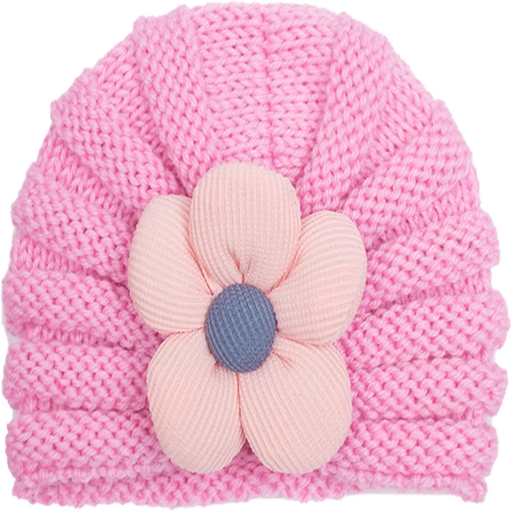 Turban Épais à Fleurs pour Bébé, Chapeau Chaud, Bandeau de Sauna, Collection Automne Hiver