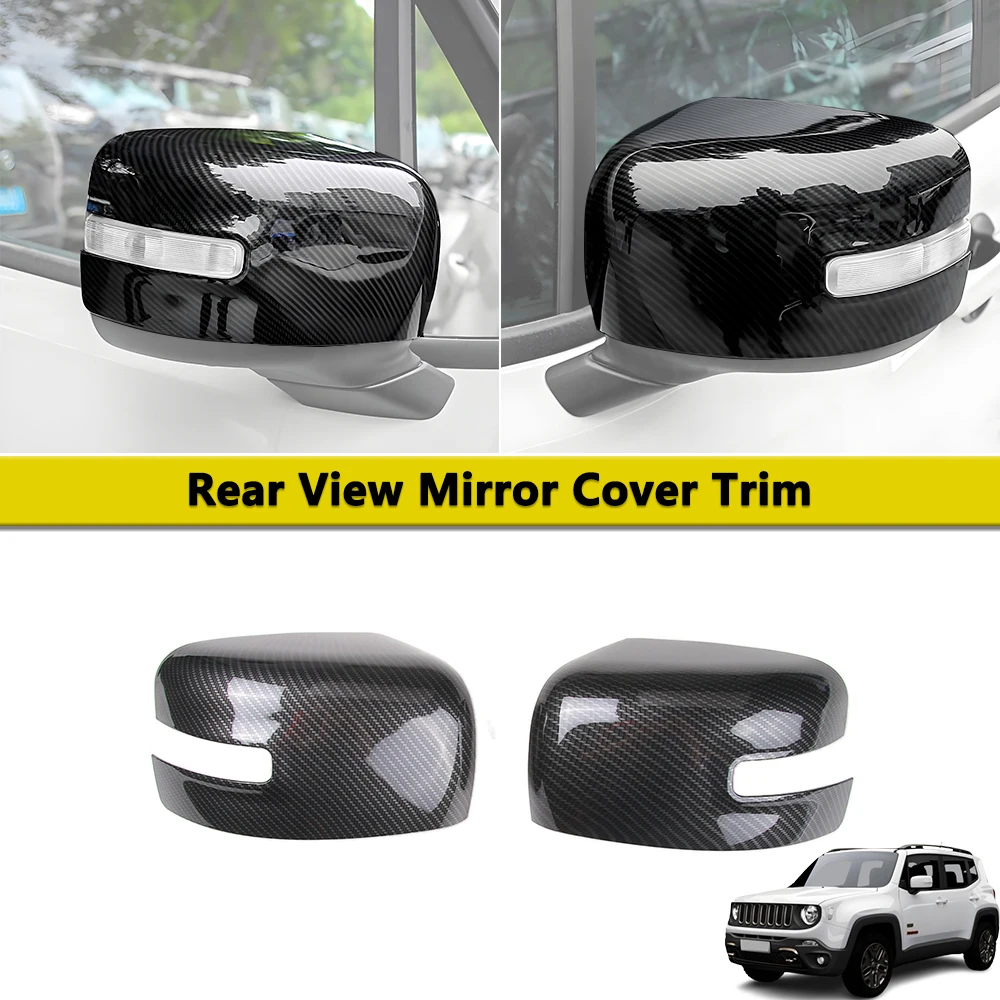

Rear View Mirror Cover Trim for Jeep Renegade 2016-2024 Side Mirror Shell Protector Shell Carbon Fiber Car Styling Accessories
