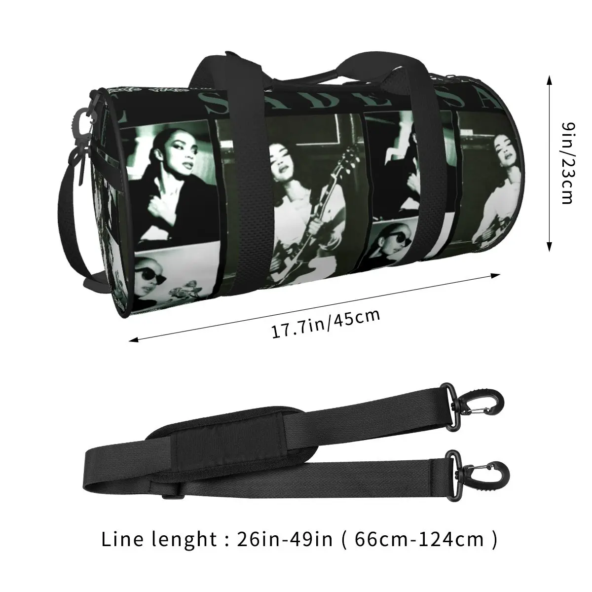 Sades Adus Music Band Jazz Pop Sport Bags Gym Accessories Gym Bag Portable Male Female Custom Handbag Travel Retro Fitness Bag