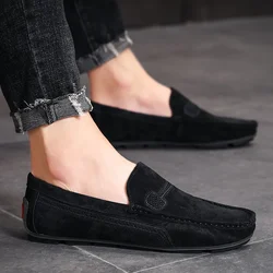Luxury New Men Leathers Casual Shoes Fashion Loafers Spring Autumn Low Cut Male Slip-on Shoes Men Breathable Plus Size 48