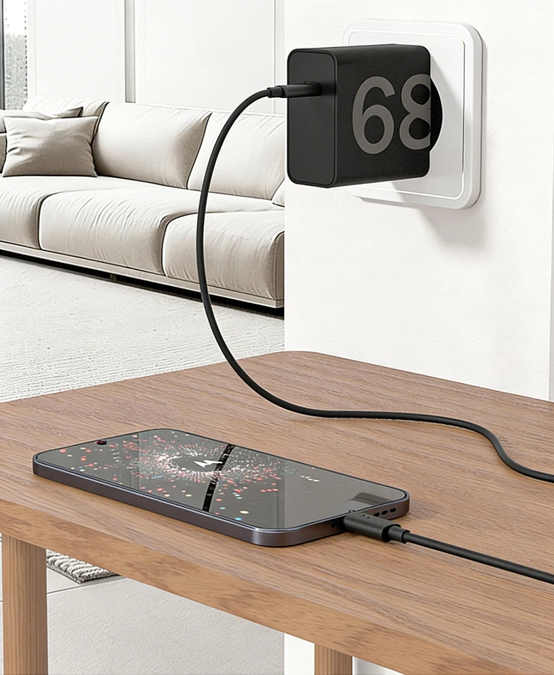 NEUES Original 68W Motorola Ladegerät USB C Typ-C Schnellladegeräte für Motorola Telefonadapter 68W Schnellladekabel Zubehör – Detail 7