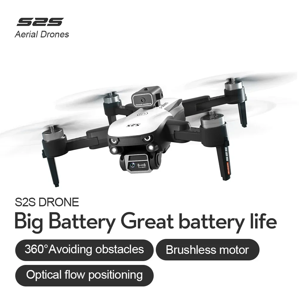 

Replace Dji S2S Drone 8K HD Dual Camera Brushless Motor Obstacle Avoidance Dron RC Helicopter Foldable Quadcopter Toy For Xiaomi