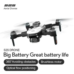 Wymień Dji S2S Drone 8K HD Podwójny aparat Bezszczotkowy silnik Unikanie przeszkód Dron RC Helikopter Składany Quadcopter Zabawka Dla Xiaomi