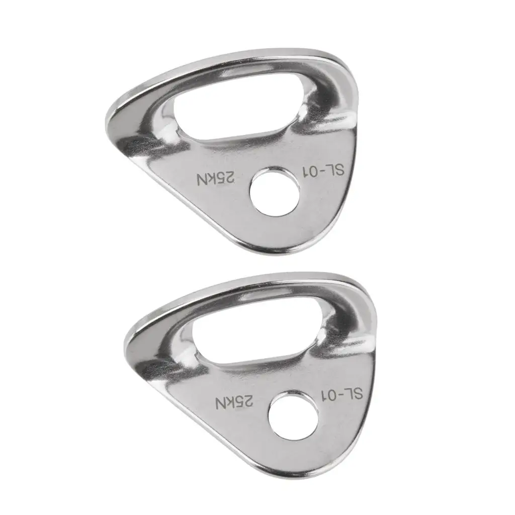 2x 25KN bergbeklimmen rotsklimuitrusting hangerplaat roestvrij staal