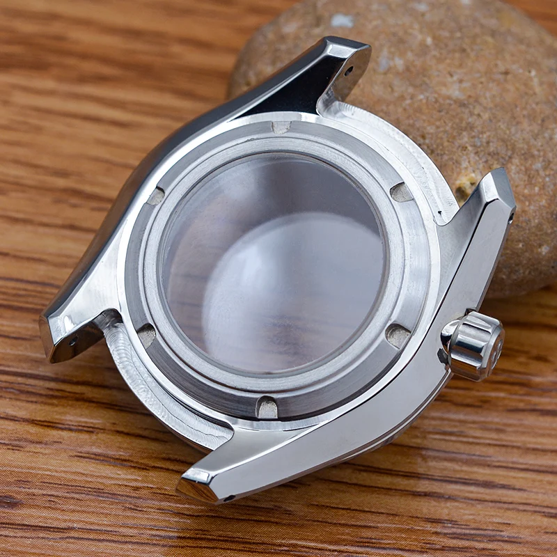 Premium Silver Diving Watch Replacement Case SPB185 SPB187 Fit 7S26 NH35 NH36 Movement Men Wristwatch Custom Mod Parts
