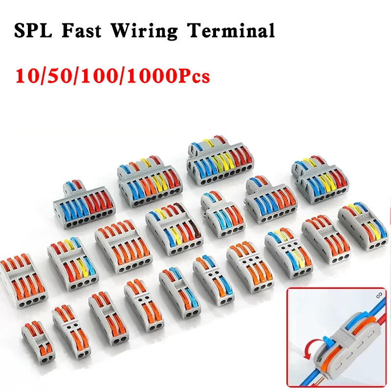 

1 In Multiple Out Push-in Electrical Wire Connector Terminal Block Universal Fast Wiring Cable Connectors For Cable Connection