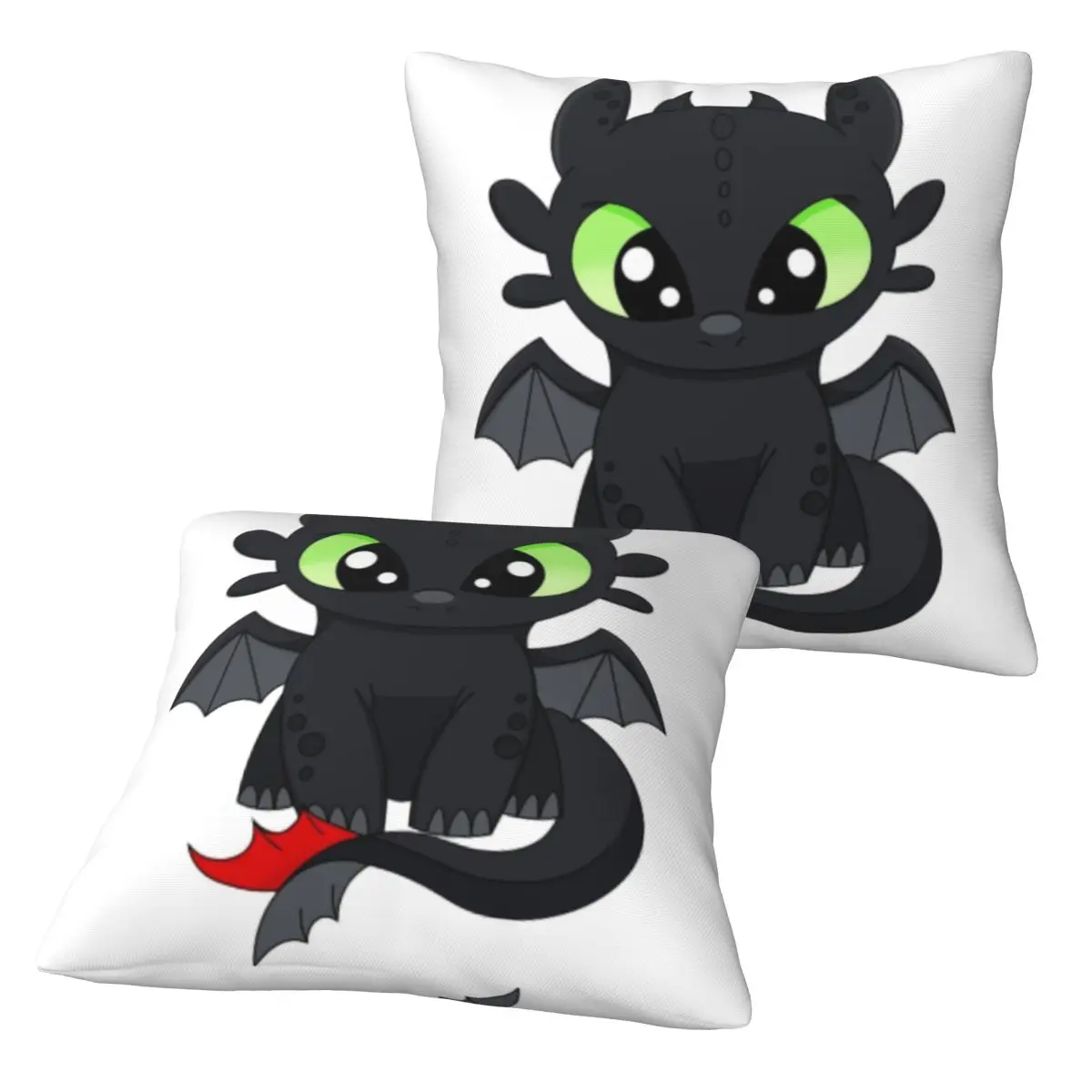 Baby Dragon Kids, Toothless, Dragon Night Fury, How To Train Dragon 2 pcs Square Pillowcase Pillow Cover Cushion Throw Pillow