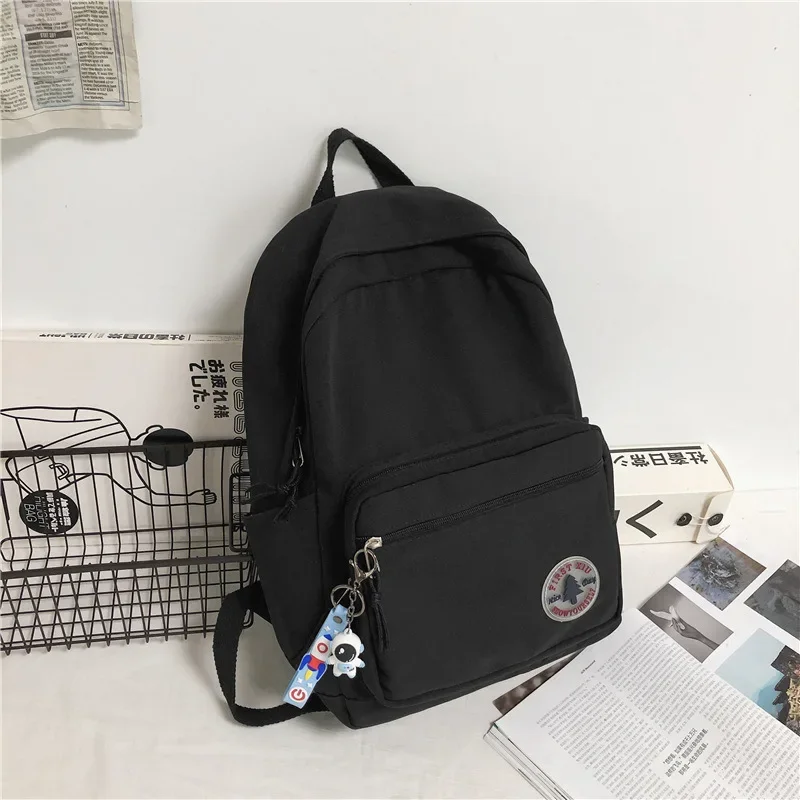 Mochila escolar Harajuku con cremallera para estudiantes, resistente al agua, 20-35L