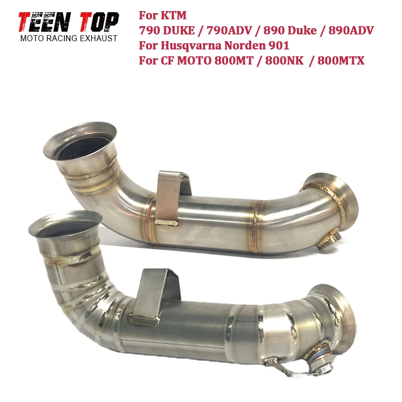 

TitaniumAlloy Decat Pipe For CFMoto 800MT 800MTX Exhaust Middle Pipe Duke 790adv 890adv Exhaust Pipe OEM Motorcycle Escape Moto