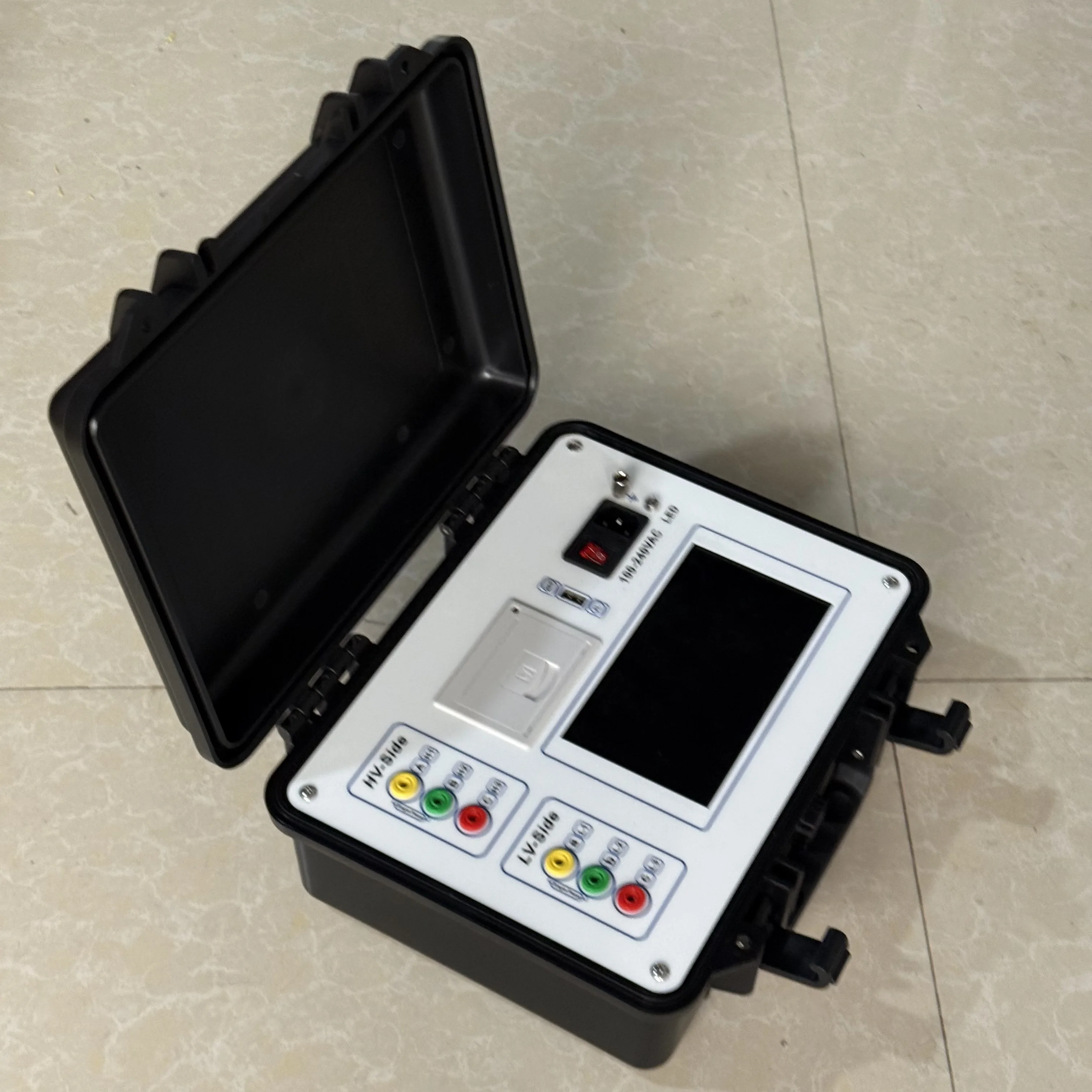AC100-240V Touch Screen TTR Meter Transformer Turns Ratio Tester with 4 Languages and Has Built-in battery Type to Choose
