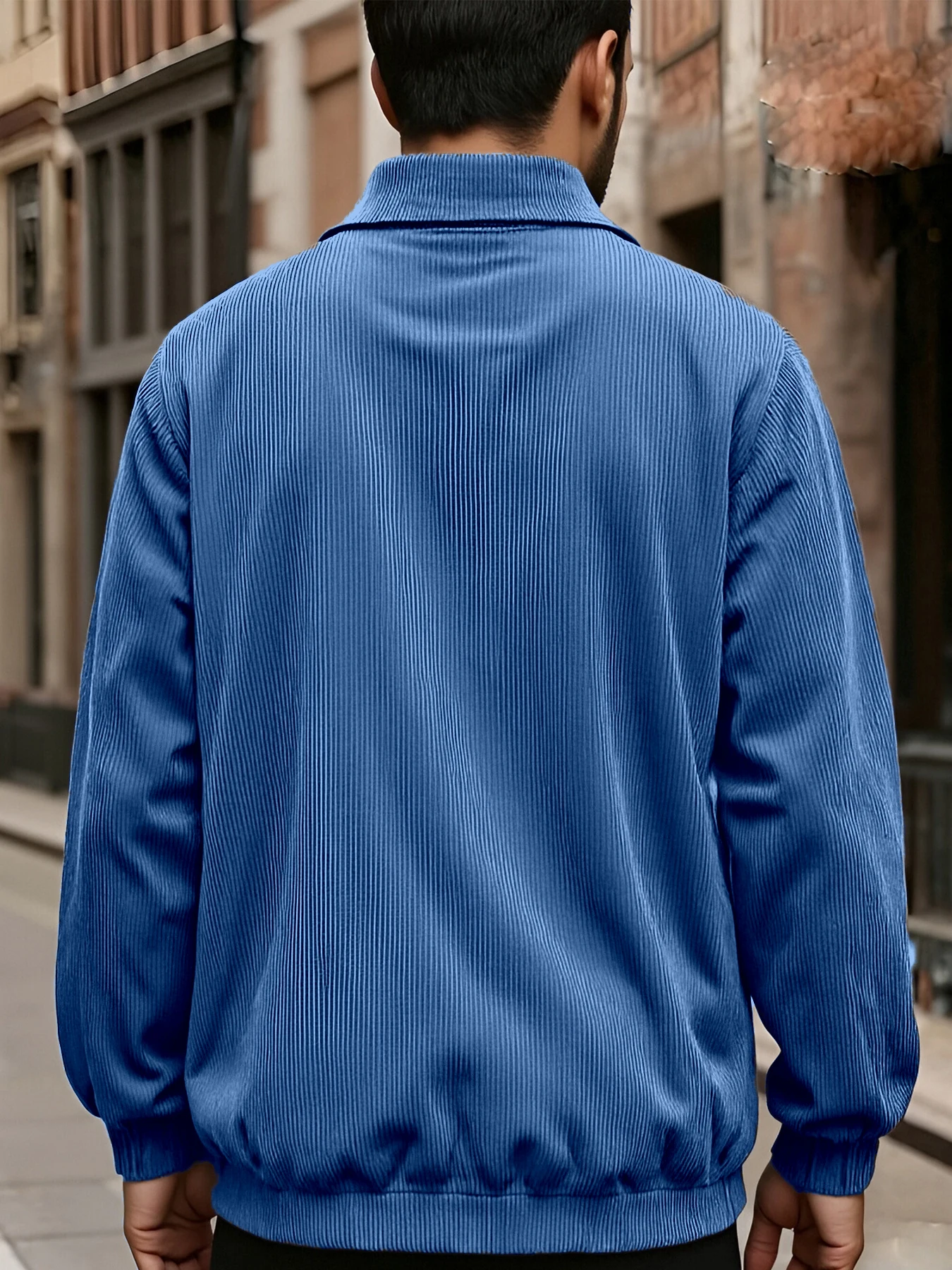 سترة سروال قصير للرجال مقاس كبير للخريف والشتاء مع تصميم شعار الصدر، سترة متعددة الاستخدامات، سترة رياضية خارجية #4