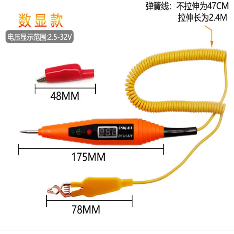 Universal 2.5-32V Automotive LCD Digital Circuit Tester Voltage Meter Pen Car Truck Circuit Scanner Power Probe Diagnostic Tool