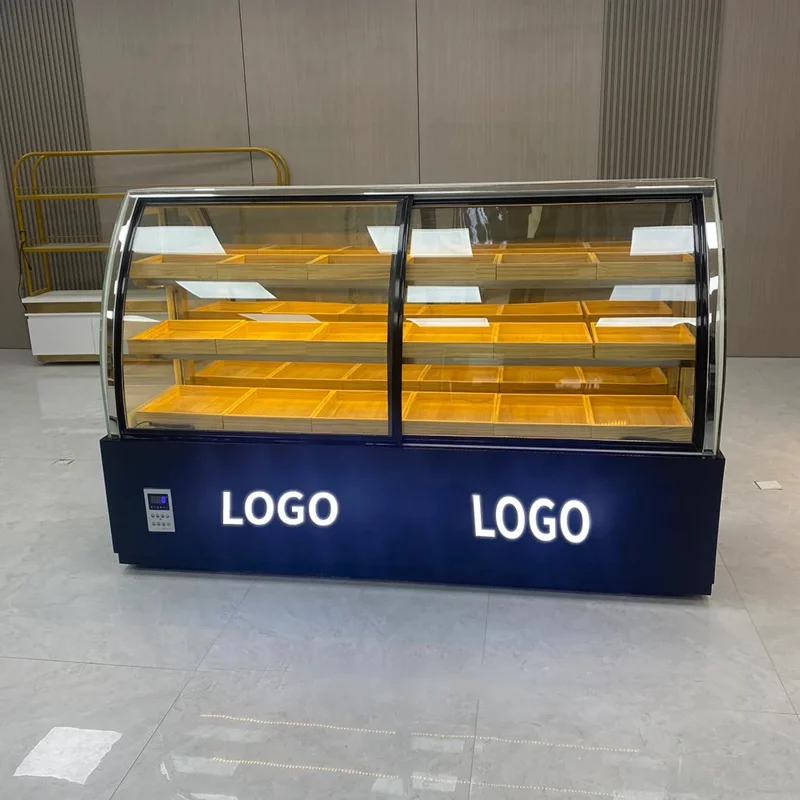 

Customize.Refrigerated Cake Fridge Bakery Display Cases Stainless Steel Cooling Bread Cabinet Cake Chiller Display Showcase