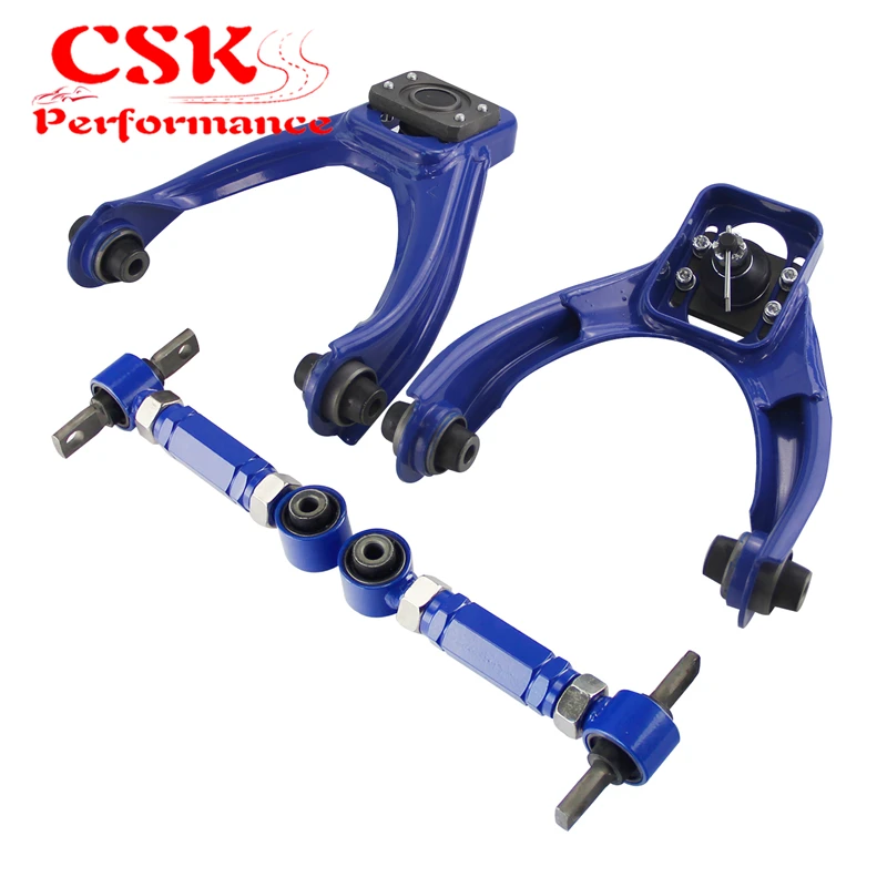 Front Upper Control Arms+Rear Camber Adjustable Kit For Honda Civic EK 1996-2000