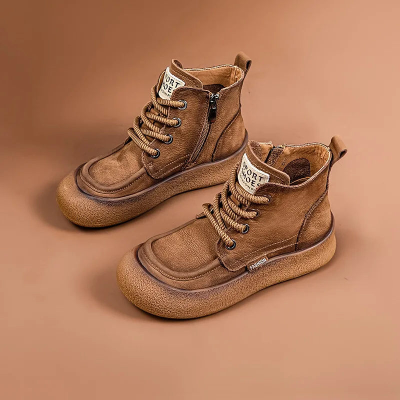 handmade-casual-boots-women's-oes-thi-bot-side-zipper-ort-boot-warm-fce-large-size-leather-faion-boots