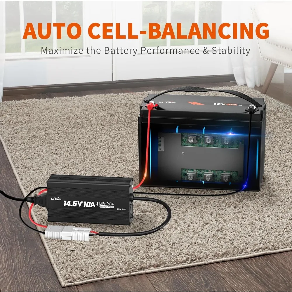 12V 100Ah LiFePO4 Battery 12V Solar Battery, Built-in 100A BMS, 4000+ Cycles, Perfect for RV, Solar, Marine.Customized