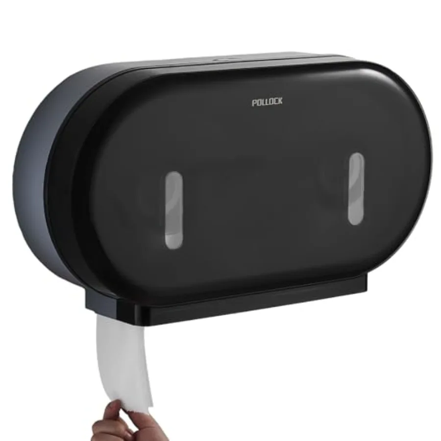 

Commercial Twin Jumbo Toilet Tissue Dispenser, 9" Double Toilet Paper Roll Holder Wall Mount, Industrial Tissue Dispenser with