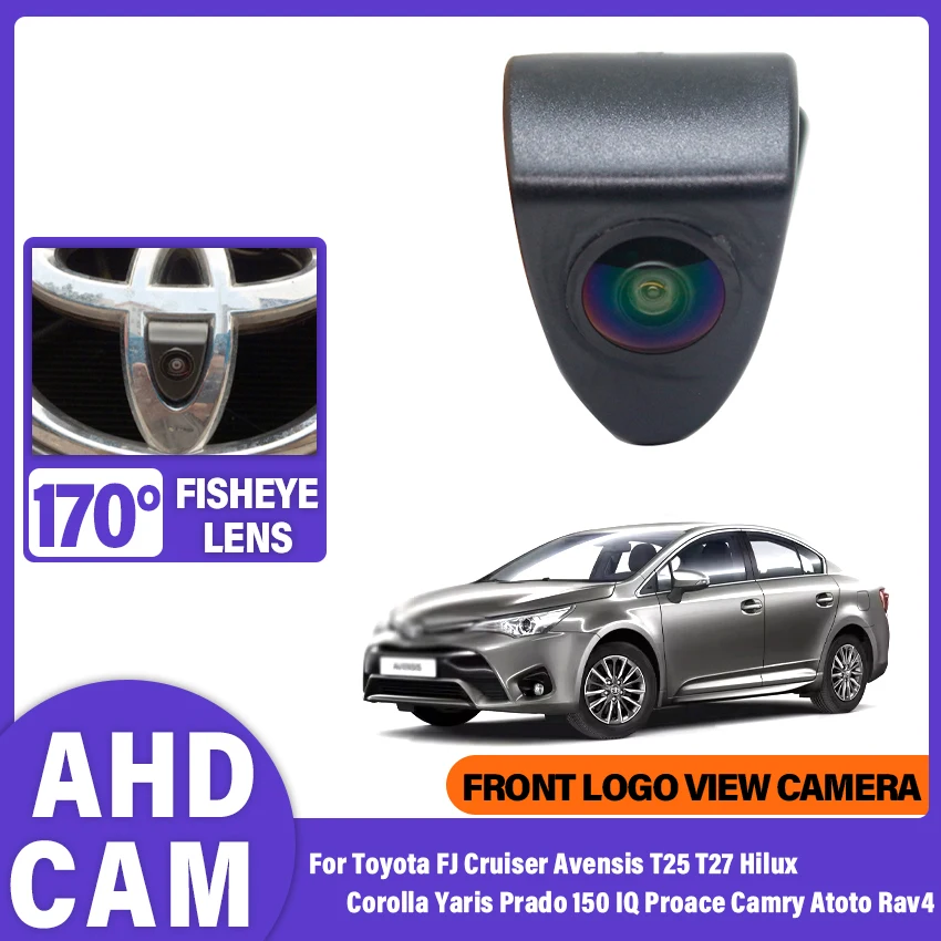 

Автомобильная камера переднего вида AHD HD для Toyota FJ Cruiser Avensis T25 T27 Hilux Corolla Yaris Prado 150 IQ Proace Camry Atoto Rav4