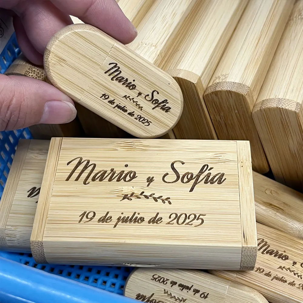 (1 PCS Gratis LOGO) Album Unik Kayu Walnut USB+Kotak Flashdisk USB 8GB 16GB 32G 64G Fotografi 3.0 (ukuran 170*170*35 mm)