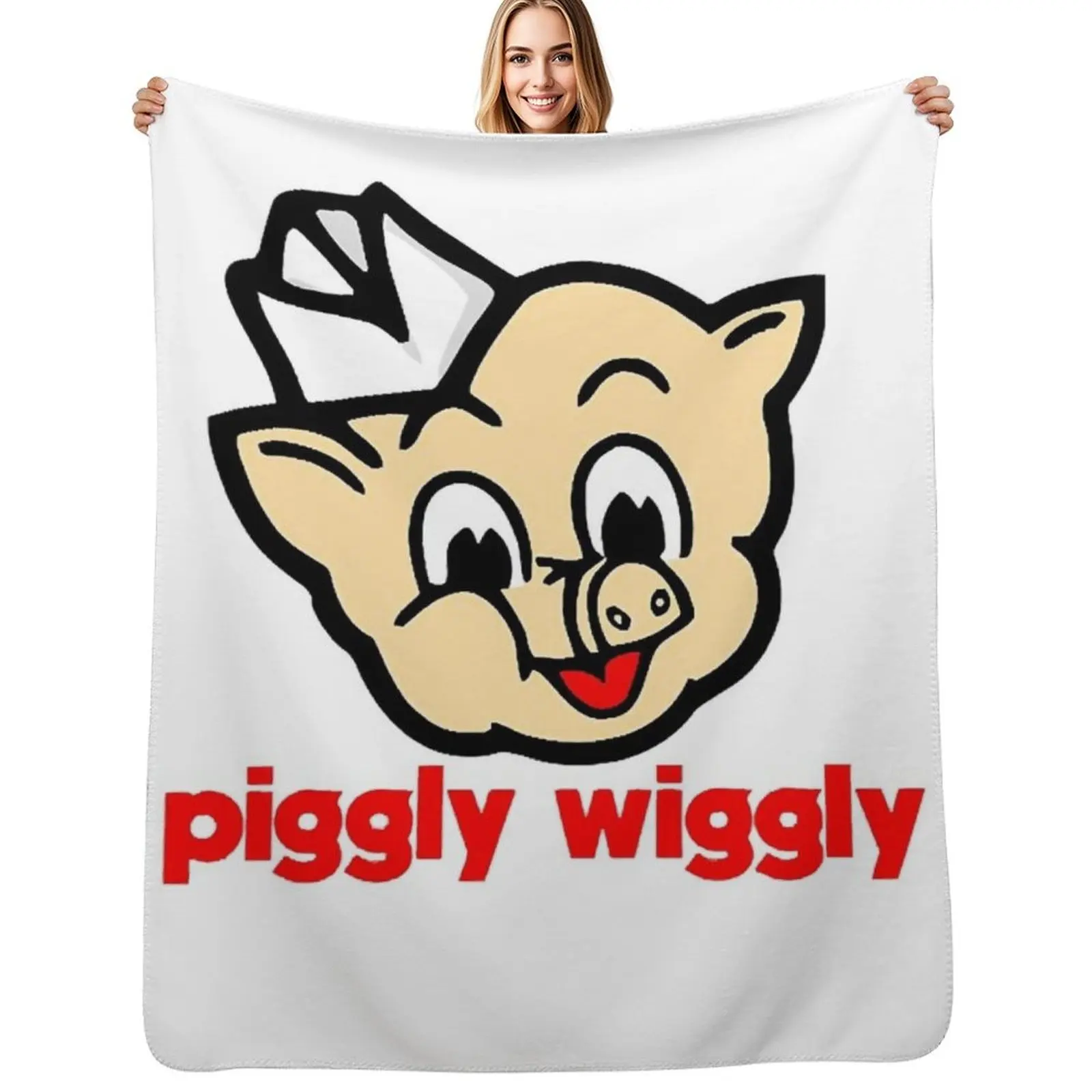 Piggly Wiggly Classic T-Shirt Throw Blanket Hairy Bed Sofas Cute Plaid Beautifuls Blankets