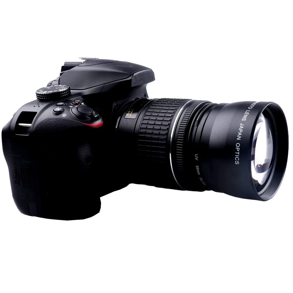 Teleobjetivo afilado Lightdow 55mm 2,0x para Sony Alpha A590 A200 A230 A380 A390 A580 A77 A280 A290 lente de primer plano de 55mm