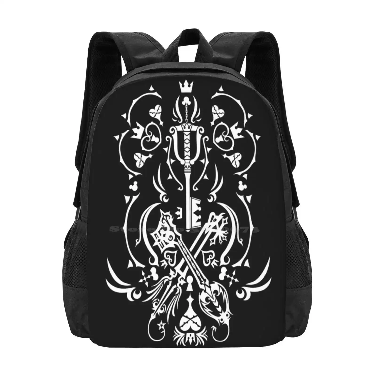 

Kingdom Hearts - Black School Bags For Teenage Girls Laptop Travel Bags Kingdom Hearts Square Enix Thu