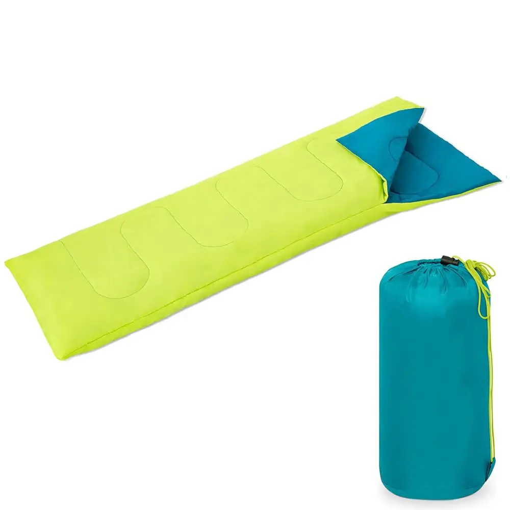 

Green/Blue Camping Lightweight Waterproof Sleeping Bag Cold Resistant (-7°C to -11°C) Warm 180x75cm Size
