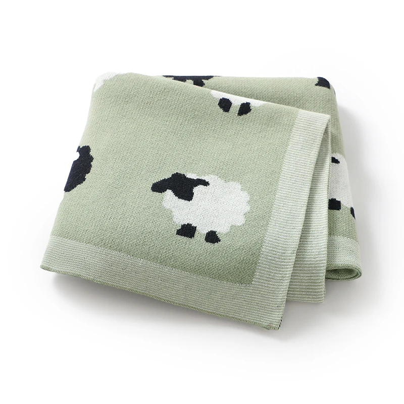 

Cotton Baby Blankets for Newborn 90*70cm Knitted Infantil Boys Girls Monthly Nursery Swaddling Wrap Plaid Toddler Receiving Mats
